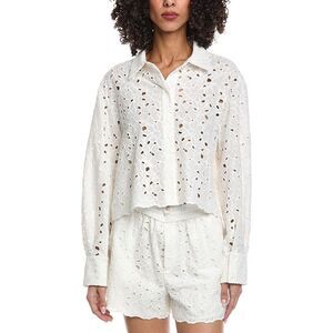 Simkhai Womens  Penelope Eyelet Blouse, White